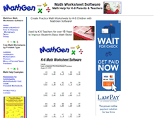 Tablet Screenshot of mathgen.com